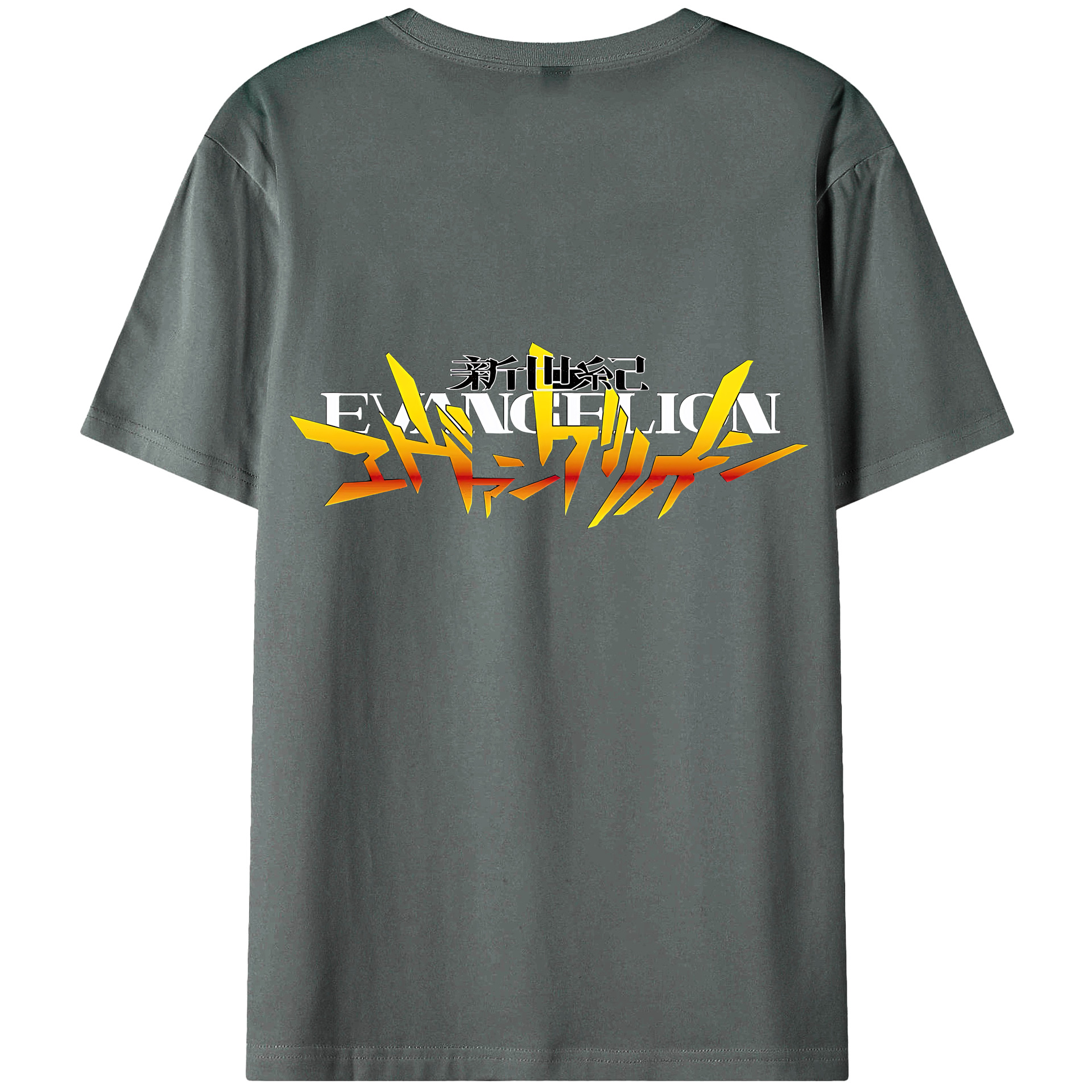 （画像用） EVA 新世紀エヴァンゲリオン 綿100％ メンズ半袖Tシャツ（バックプリント） 通気性